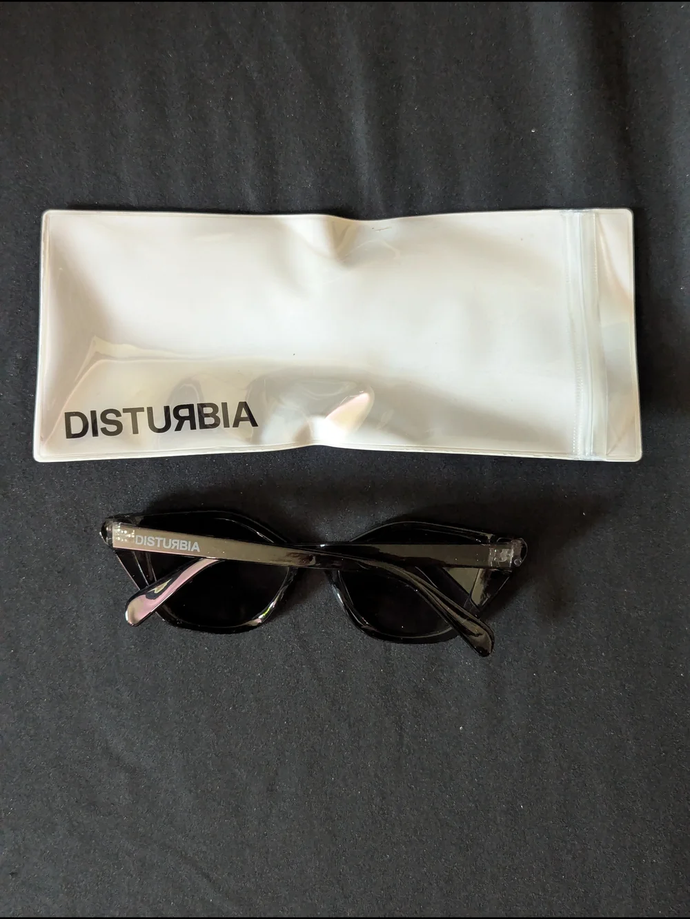 Disturbia Deadstock Studded Cat Eye Goth Sunglasses
